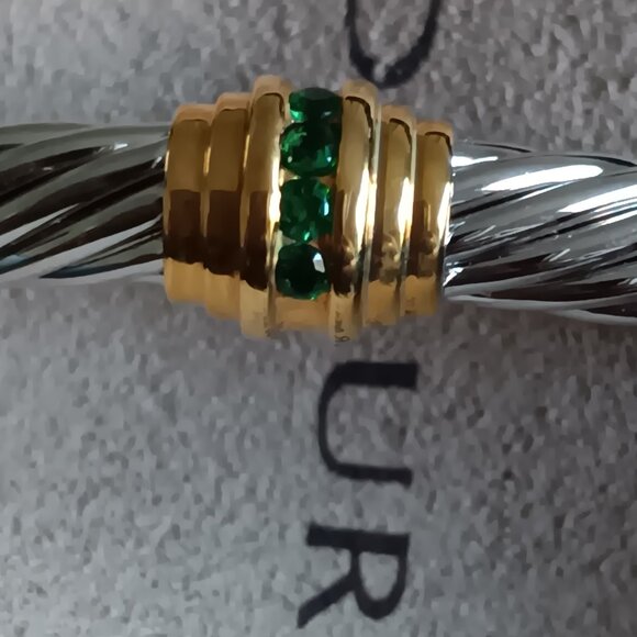 Pre - Owned David Yurman and Emerald Station Cuff Br - Picture 3 of 6
